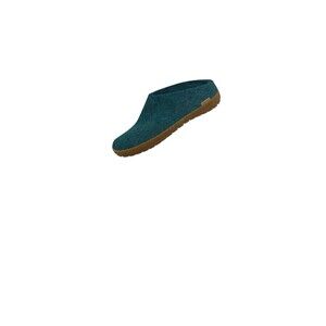 Glerups Womens Blue Slipper Rubber Sole Petrol Size 37